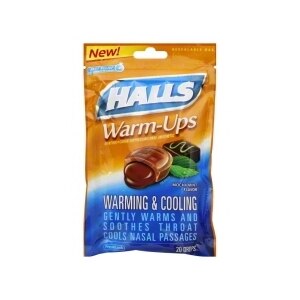 Halls Warm-Ups Cough Drops Mocha Mint