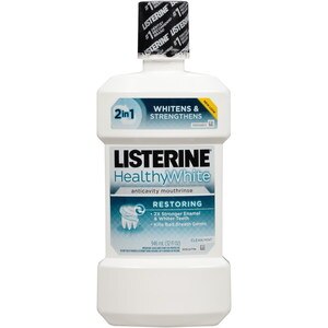 Listerine Whitening Restoring Fluoride Rinse, Clean Mint
