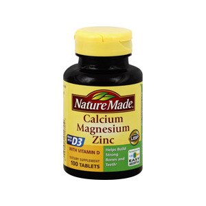 Nature Made Calcium Magnesium Zinc with Vitamin D Tablets