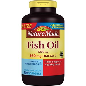 Nature Made - Aceite de pescado, cápsulas blandas líquidas, 1200 mg