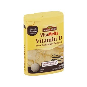 Nature Made VitaMelts Vitamin D Bone & Immune Support Tablets Creamy Vanilla