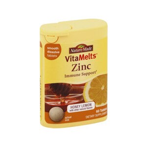 Nature Made VitaMelts Zinc Immune Support Tablets Honey Lemon