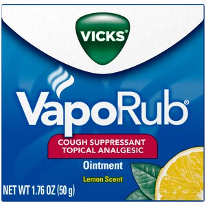 Vicks VapoRub - Pomada analgésica tópica, inhibidora de la tos, fragancia Lemon