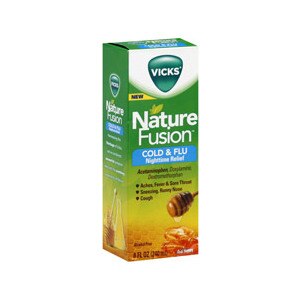 Vicks Nature Fusion Cold & Flu Nighttime Relief Liquid Real Honey