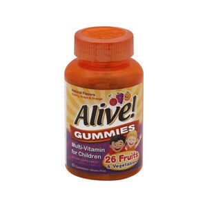 Alive! Multi-Vitamin Gummies for Children Cherry, Grape & Orange