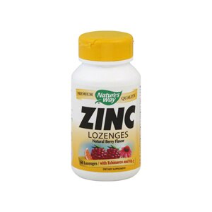 Nature's Way Zinc Lozenges with Echinacea and Vitamin C, Natural Berry Flavor