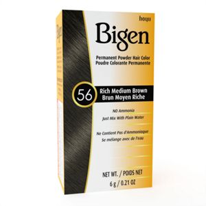 Bigen Permanent Powder Hair Color 56 Rich Medium Brown