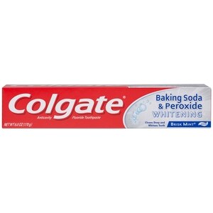 Colgate Baking Soda & Peroxide Whitening Toothpaste, Brisk Mint