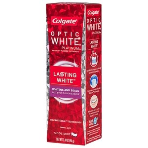 Colgate Optic White Platinum Whiten & Protect Toothpaste, Cool Mint
