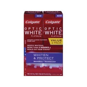 Colgate Optic White Platinum Whiten & Protect Toothpaste Value Pack