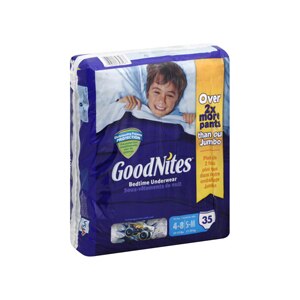 GoodNites Underwear for Nighttime Size S-M 38-65 lbs