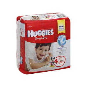 Huggies Snug & Dry Diapers Size 4 22-37 Lbs