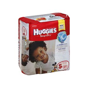Huggies Snug & Dry Diapers Size 5 Over 27 Lbs