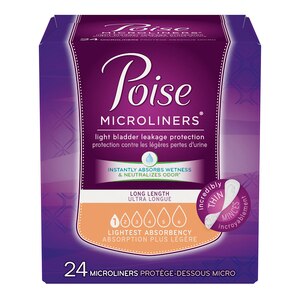 Poise Microliners Long Length Lightest Absorbency
