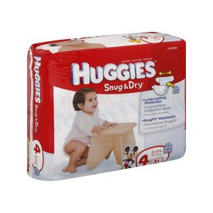 Huggies Snug & Dry Diapers Size 4 22-37 Lbs