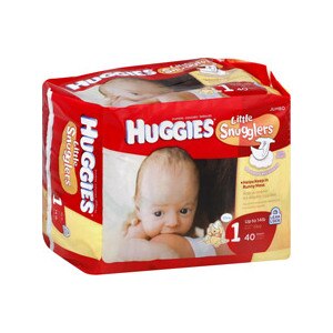 Huggies Little Snugglers Diapers Size 1 (Up to 14 lb) Jumbo Pack
