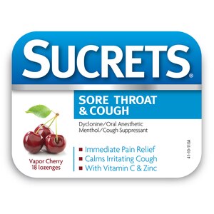 Sucrets Complete Lozenges Vapor Cherry