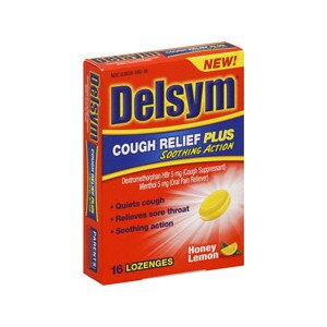 Delsym Cough Relief Plus Lozenges Honey Lemon