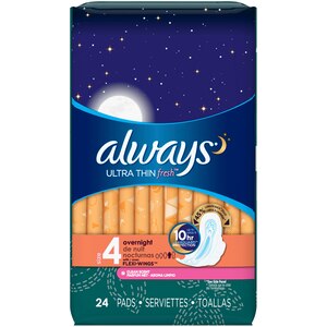Always Fresh Pads Ultra Thin Overnight Flexi-Wings