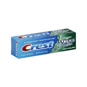 Crest Extra White Plus Scope Outlast Fluoride Toothpaste Long Lasting Mint