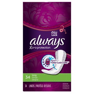 Always OdorLock Dri-Liners Long