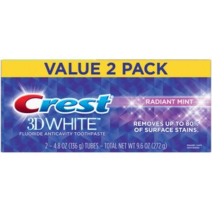 Crest 3D White Vivid Fluoride Anticavity Toothpaste Radiant Mint