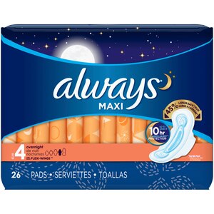 Always Maxi Pads Overnight Flexi-Wings