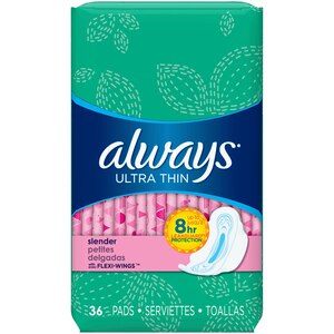 Always Ultra Thin Pads Slender Flexi-Wings