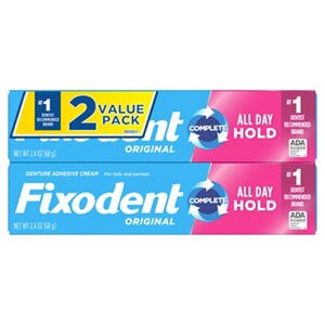 Fixodent Denture Adhesive Cream Value Pack, Original