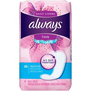 Always Pantiliners Thin Regular Unscented