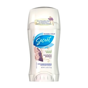 Secret Natural Mineral Invisible Solid Deodorant Eucalyptus Blossom Scent
