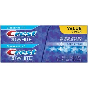 Crest 3D White Fluoride Anticavity Toothpaste Value Pack, Icy Cool Mint
