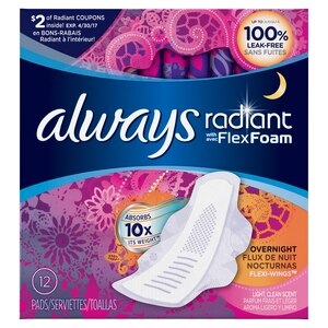 Always Radiant Overnight Pads