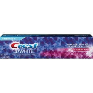 Crest 3D White Fluoride Anticavity Toothpaste Radiant Mint