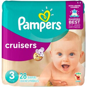 Pampers Cruisers Diapers Size 3 16-28 Lbs