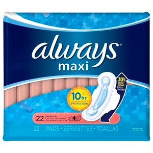 Always Maxi Pads Maximum Protection Flexi-Wings