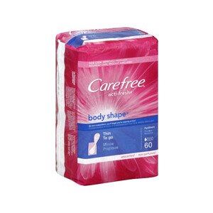 Carefree Body Shape Thin to Go Pantiliners Unscented