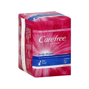 Carefree Body Shape Thin to Go Pantiliners Unscented