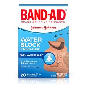 Band-Aid Bandages Finger-Care Water Block Plus Assorted Sizes