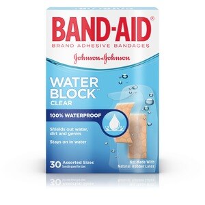 Band-Aid Bandages Water Block Plus Clear Assorted Sizes