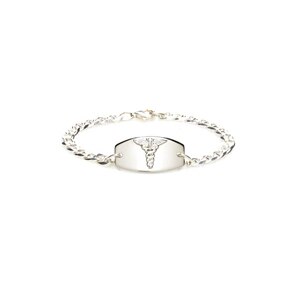 American Medical ID Bracelet Silver Prestige Bracelet 8