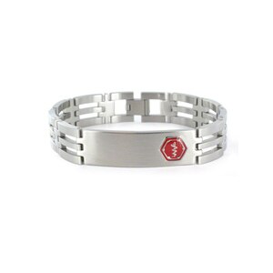 American Medical ID Bracelet Stainless Lynx Trilogy Bracelet 8
