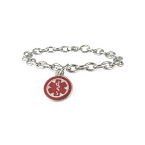 American Medical ID Bracelet Stainless Mini Charm Bracelet 8