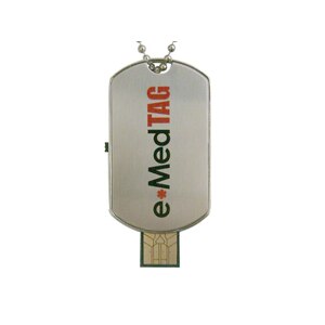 American Medical ID Dog Tag Stainless USB e-Med Dog Tag 28