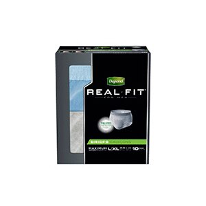 Depend Real Fit Briefs for Men Maximum Absorbency L/XL 38-50 Inches