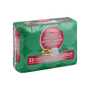 CVS Women's Underwear Moderate Absorbency X-Small/Small (20-34 inches)