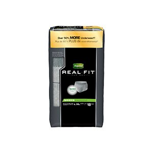Depend Real Fit Briefs for Men, Maximum Absorbency L/XL