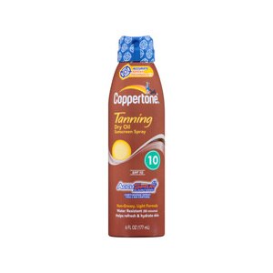 Coppertone Tanning Dry Oil Sunscreen Spray, SPF 10