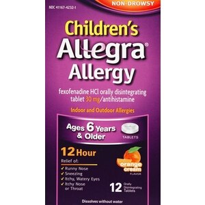 Children's Allegra Allergy Indoor & Outdoor Allergies 12 Hour Orally Disintegrating Tablets