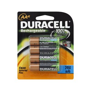 Duracell 2450 mAh Rechargeable Batteries AA